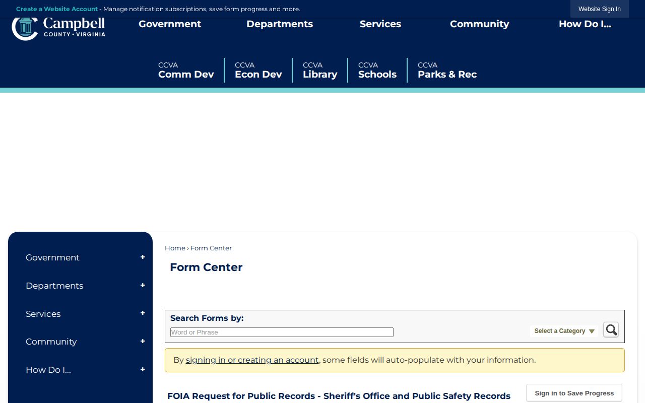 Campbell County released inmate mugshot Sheriff records request form